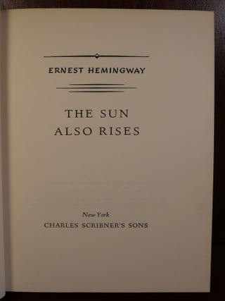 The Sun Also Rises