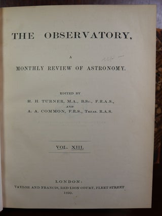 The Observatory A Monthly Review of Astronomy in Four Volumes
