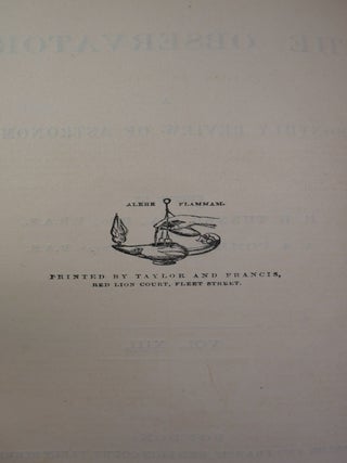 The Observatory A Monthly Review of Astronomy in Four Volumes