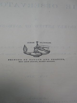 The Observatory A Monthly Review of Astronomy in Four Volumes