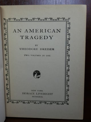 An American Tragedy Complete in One Volume