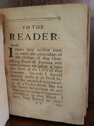 The Laws of Jamaica, Passed by the Assembly and Confirmed by His Majesty in Council, Feb. 23, 1683