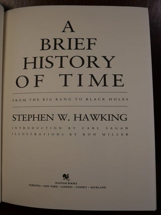 A Brief History of Time From The Big Bang to Black Holes
