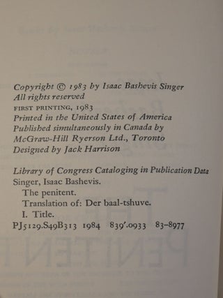 The Collected Stories of Isaac Bashevis Singer, The Penitent