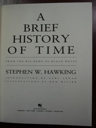A Brief History of Time From The Big Bang to Black Holes