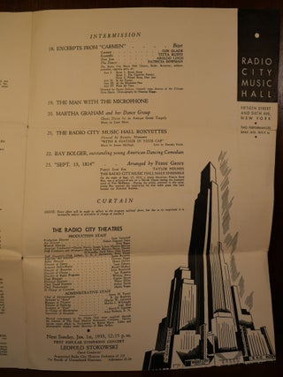 The Inaugural Program of the Radio City Music Hall