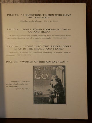 Catalogue of War Literature