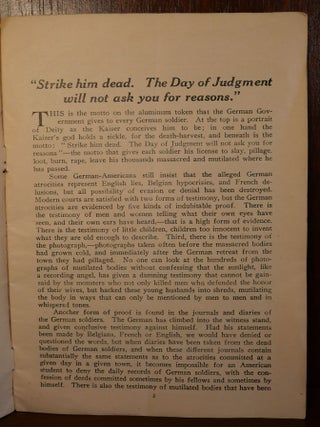 the Atrocities of Germany
