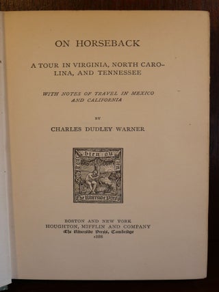 On Horseback in Virginia, North Carlina, and Tennessee
