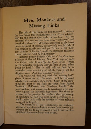 Men, Monkeys and Missing Links