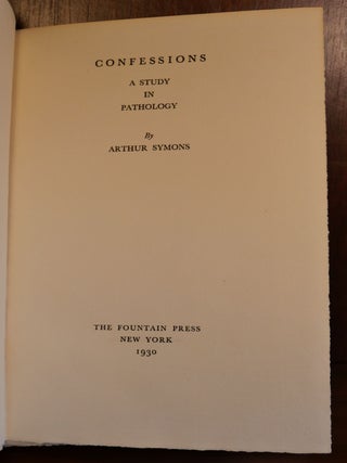 Confessions A Study in Pathology SIGNED