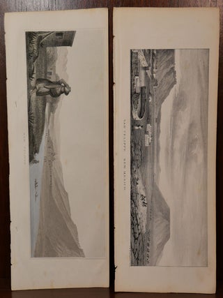 Item #5664 2 Lithographs of San Felippe Pueblo New Mexico. William Hemsley Emory