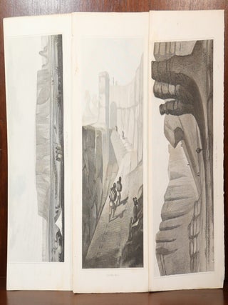 Item #5669 Lot of 3 Acoma Lithographs from 1848. William Hemsley Emory