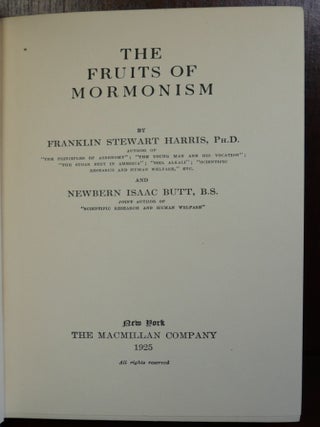 The Fruits of Mormonism