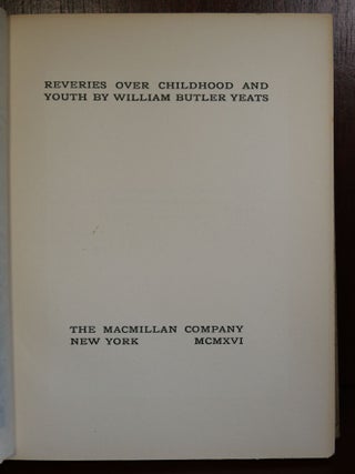 Reveries Over Childhood and Youth