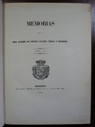 Memories From Royal Academy of Exact Physical and Natural Science Volume 6 / Memorias