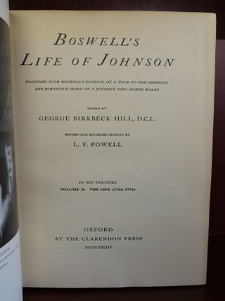 Boswell's Life of Johnson and Johnson's Journey to The Western Islands of Scotland and Boswell's Journal of a Tour to The Hebrides