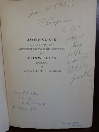 Boswell's Life of Johnson and Johnson's Journey to The Western Islands of Scotland and Boswell's Journal of a Tour to The Hebrides