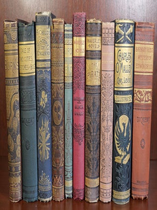 Item #5773 Fine Victorian Binding Set, Tale of Two Cities, Mystery of Edwin Drood. George Eliot...