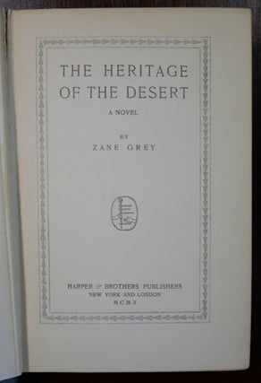 The Heritage of The Desert