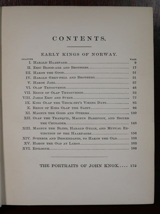 The Early Kings of Norway Also An Essay on The Portraits of John Knox