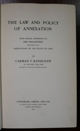 The Law and Policy of Annexation