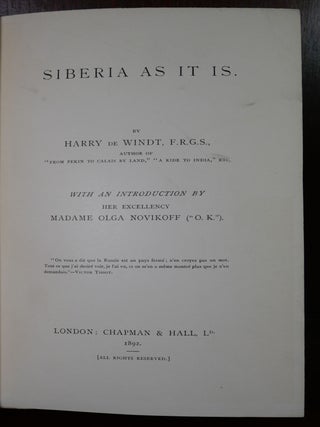 Siberia As It Is