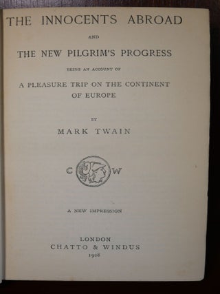Three Volumes of Mark Twains Work, Innocents Abroad, A Treasure Trip, The 1,000,000 Bank-Note