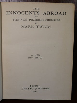 Three Volumes of Mark Twains Work, Innocents Abroad, A Treasure Trip, The 1,000,000 Bank-Note