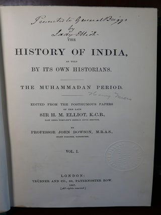 History of India As Told by Its Own Historians SIGNED