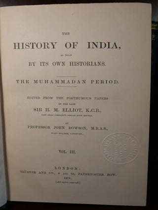 History of India As Told by Its Own Historians SIGNED