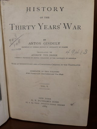 History of the Thirty Years War in Two Volumes