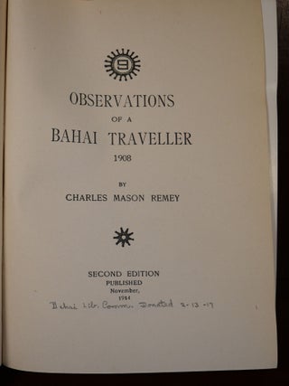 Observations of a Bahai Traveller