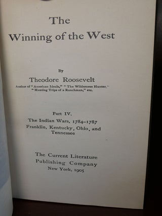 The Winning of the West in Six Volumes