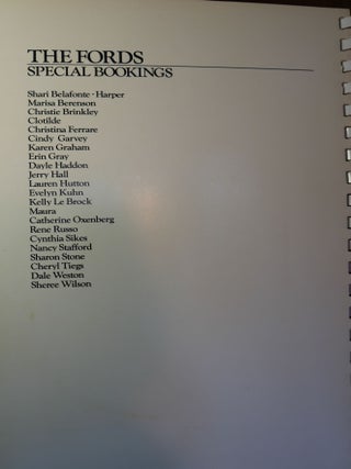 Ford Special Bookings, Sharon Stone, Cheryl Tiegs