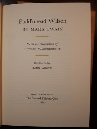 Pudd'nhead Wilson SIGNED by Illustrator
