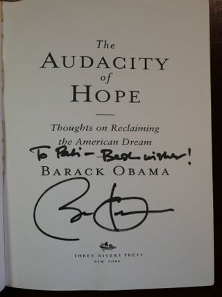 The Audacity of Hope SIGNED