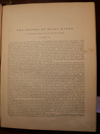 Graham's American Monthly Magazine of Literature and Art ; The Poetry of Rufus Dawes; Flaccus; The Conqueror Worm; The Idiot Boy; Marginalia