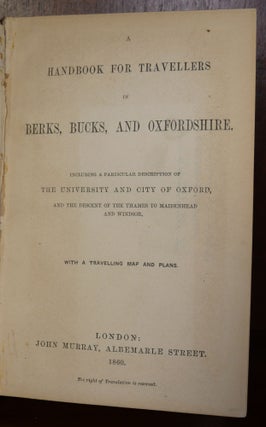 A Handbook for Travellers in Berks, Bucks, and Oxfordshire