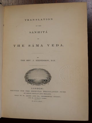 Translations of The Sanhita of The Sama Veda
