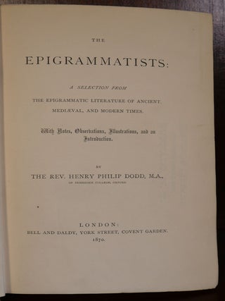 The Epigrammatists