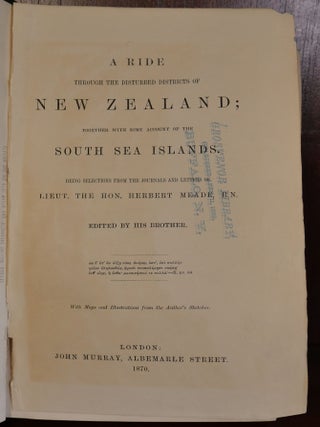 A Ride Through The Disturbed Districts of New Zealand