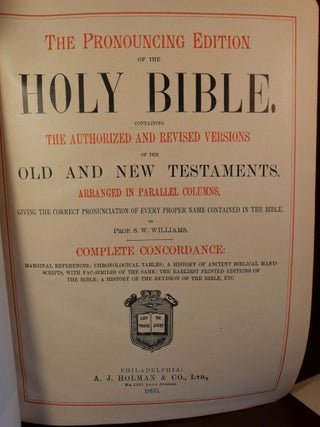 The Holy Bible, The Pronouncing Edition