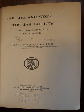The Life and Work of Thomas Dudley
