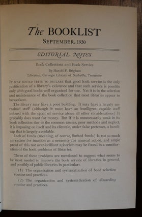 The Booklist A Guide to New Books Volume 27