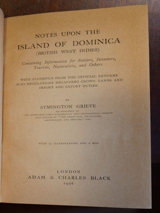 Notes Upon The Island of Dominica