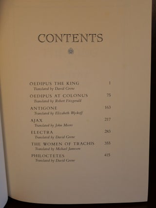 The Tragedies of Sophocles