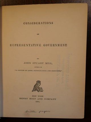 Considerations on Representative Government