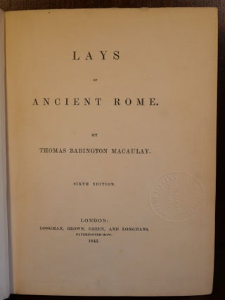 Lays of Ancient Rome