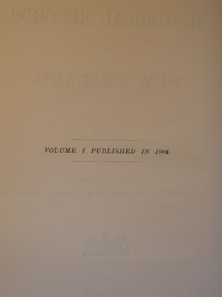 Historical Records of New Zealand in Two Volumes